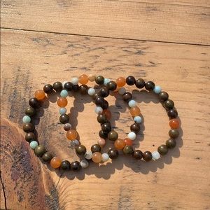 Handmade semiprecious stone bracelets